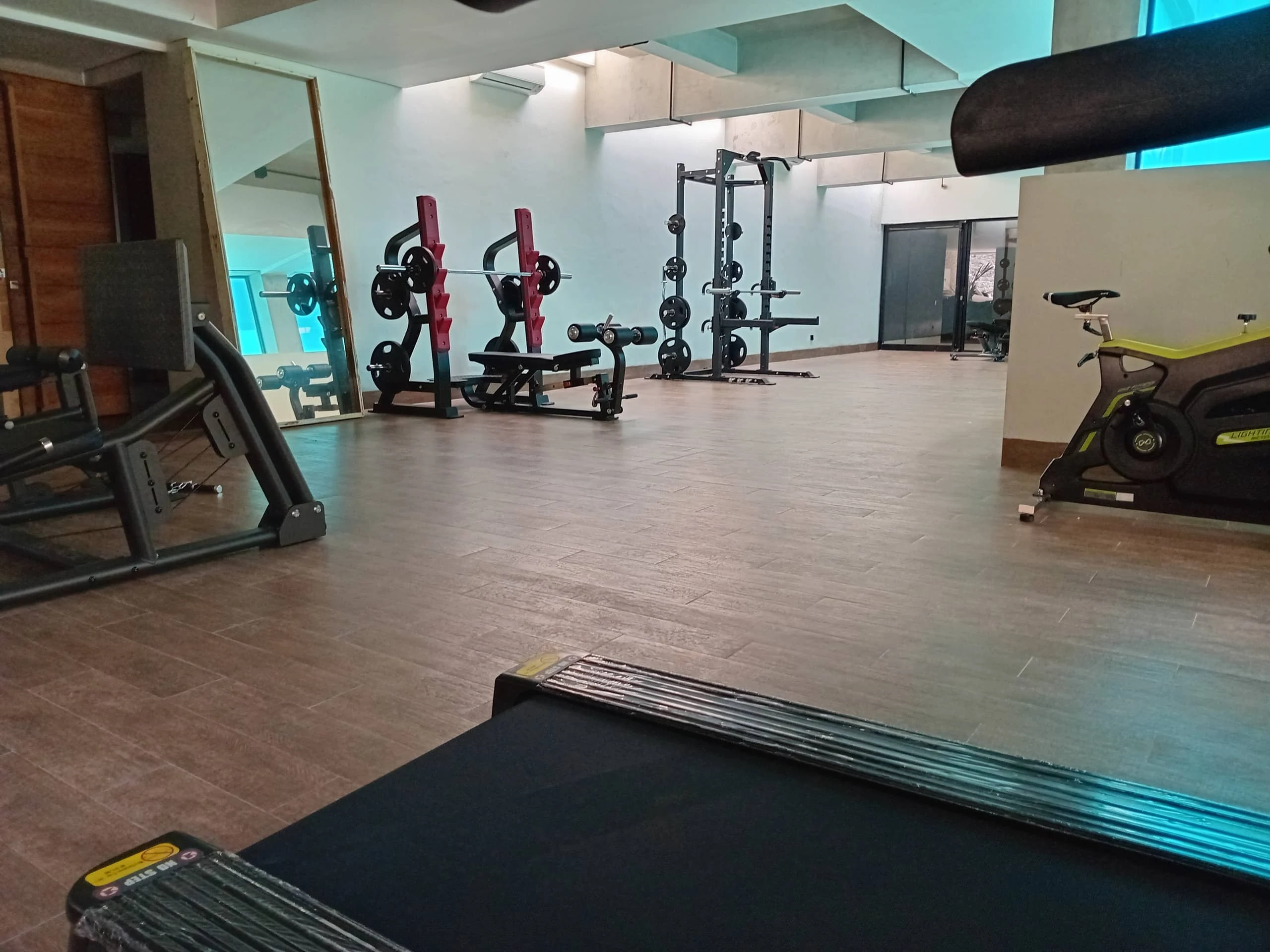 The villa fitness room
